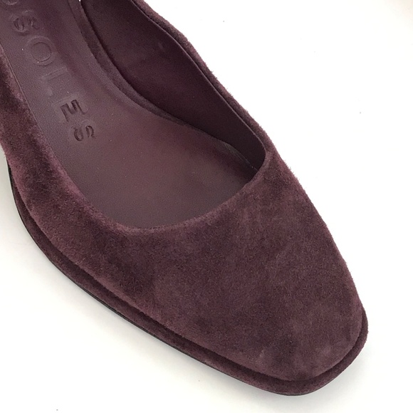 AEROSOLES Altona Slingback Block Heel Pumps Burgundy Women’s Size 7 - Picture 7 of 16